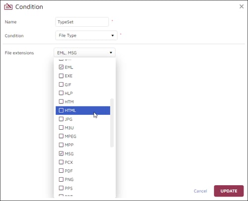 59 - 06 - Create template condition - select extension