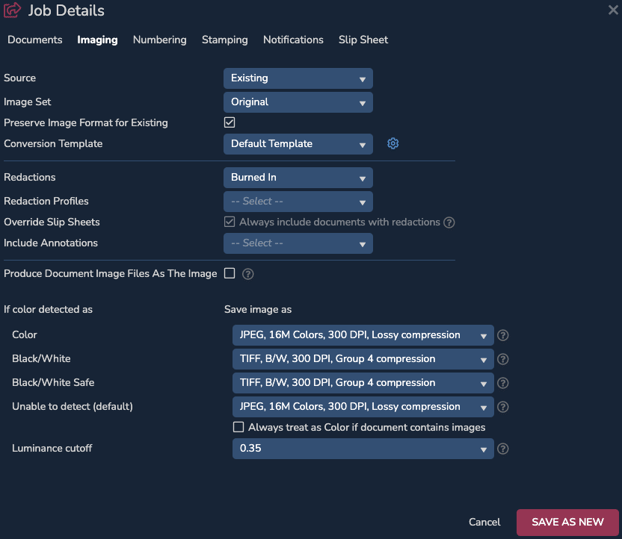 Job Details Existing