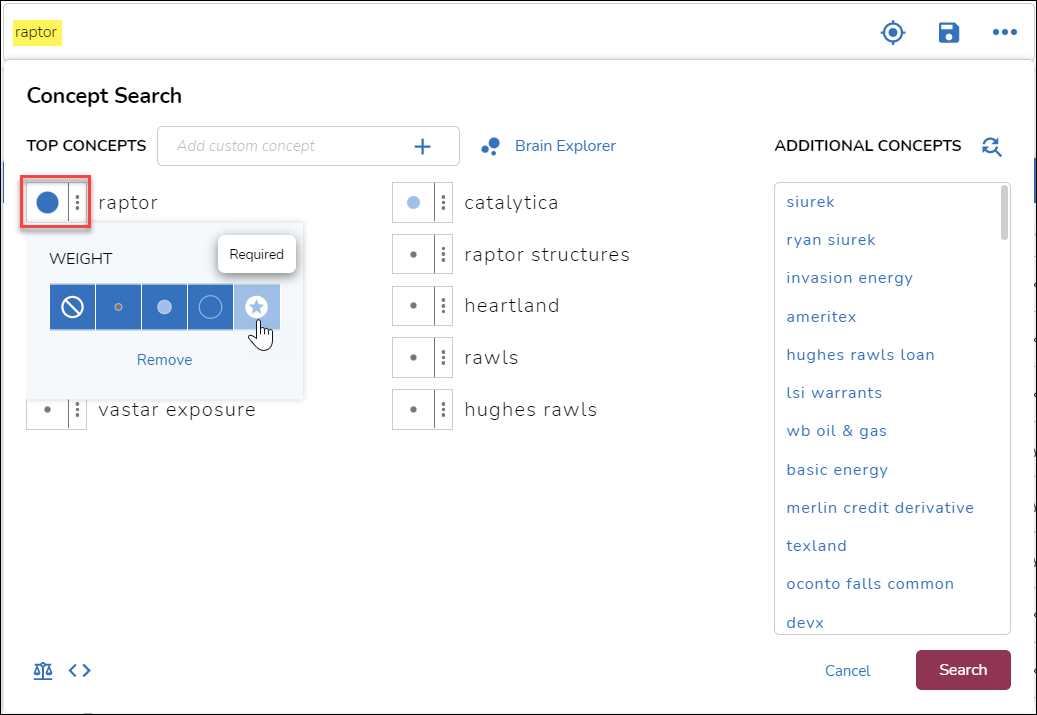 23 - 02 - Concept search weighting