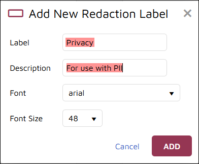 04 - 02 - Add Redaction Label