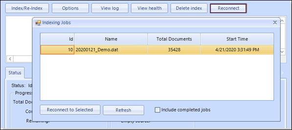 10 - 03 - Index Job Reconnect